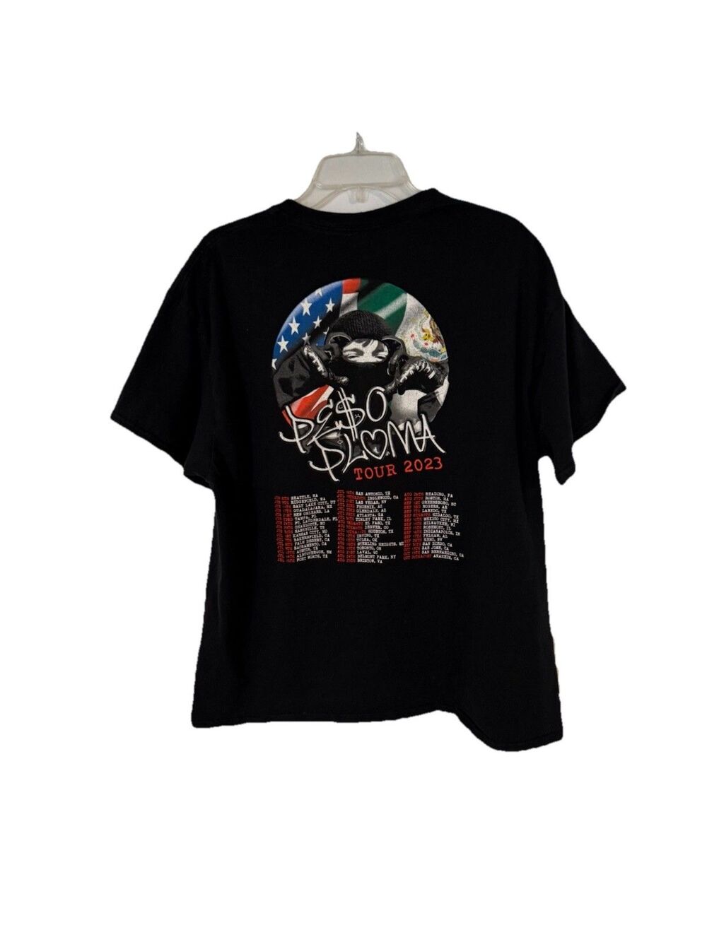 Peso Pluma T Shirt 2023 Tour Men’s XL Black Concert Tee Collectible Memorabilia